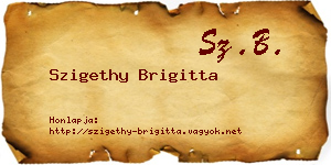 Szigethy Brigitta névjegykártya