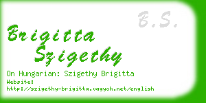 brigitta szigethy business card